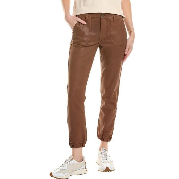 PAIGE Women's Mayslie Jogger pants in Cognac Luxe Coating size 28 - Picture 9 of 9